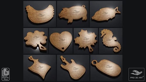 Cutting Board 2nd Set of 10 CNC Files for Wood - Hearts & Doves Couples Gift for Her and Gift for Him - Etsy CNC Projects