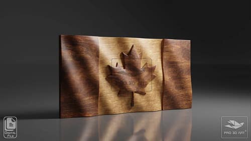 Canada Wavy Flag CNC Files for Wood 3D STL Model - Etsy