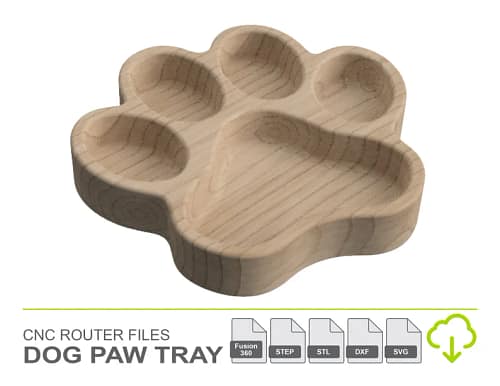 Dog Paw Tray CNC Router Files - Etsy