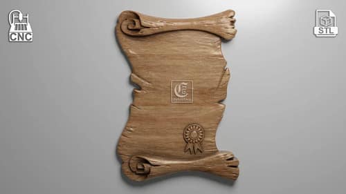 Scroll Shaped Plaque 3D STL File for CNC - Etsy
