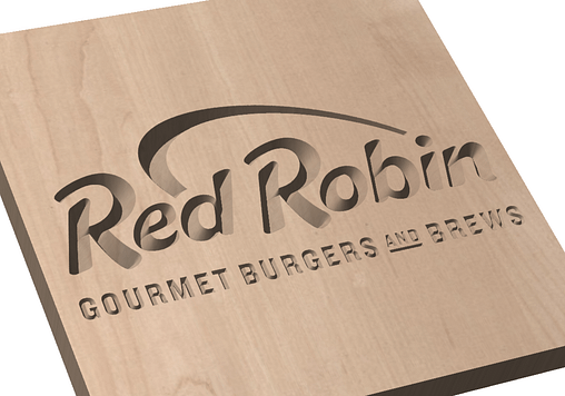 Red Robin Logo Vector ToolPath Simulator Result Angled