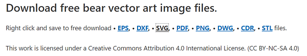 Download free bear vector art image files