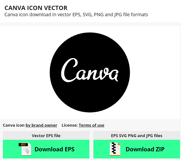 Canva icon download in vector EPS, SVG, PNG and JPG file formats