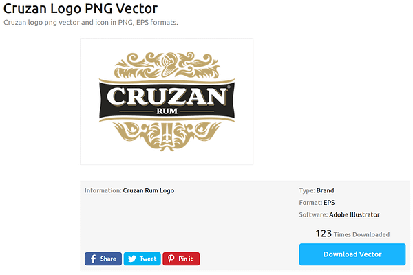 Cruzan Rum Brand Logo Vectors