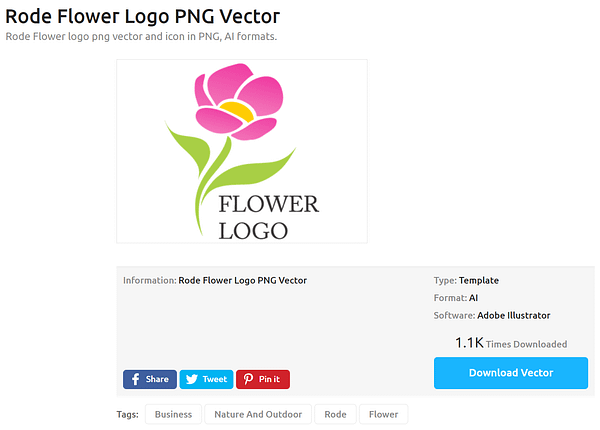 Seek Logo Rode Flower Logo PNG Vector