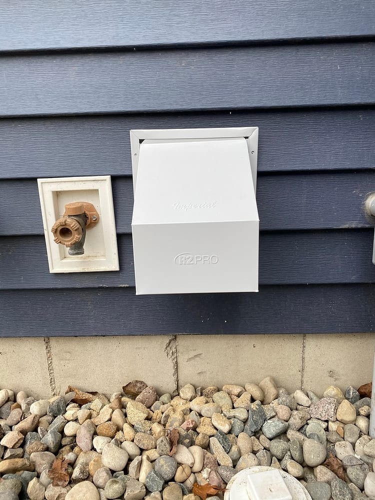 Exterior Wall Exhaust Vent Installed
