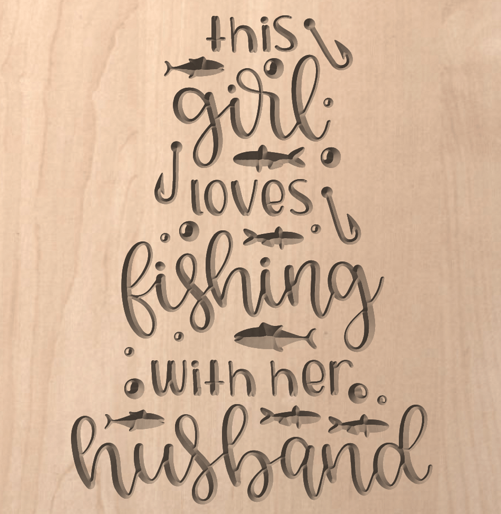 This Girl Loves Fishing With Her Husband Vector Design