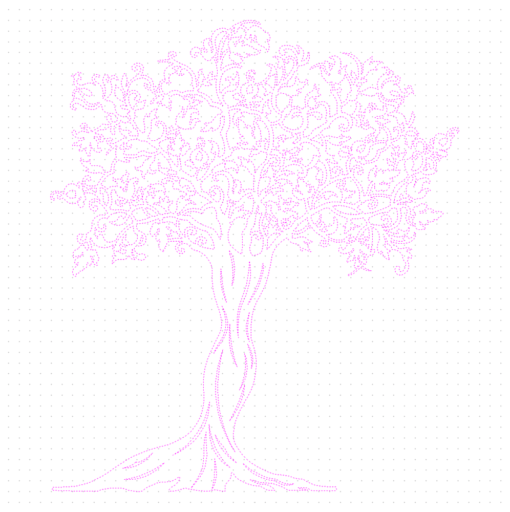 Free CNC File Tree Silhouette
