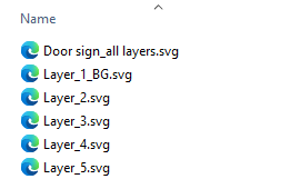 Door sign SVG laser cut files for Glowforge