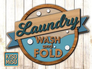 Laundry room sign SVG laser cut files for Glowforge. Layered file. Digital Download