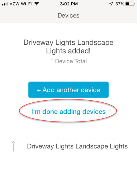 Lutron Caseta Smartphone App - I'm done adding devices