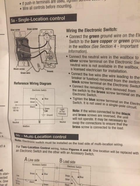Bathroom Fan and Light Replacement Lutron Timer Switch Instructions