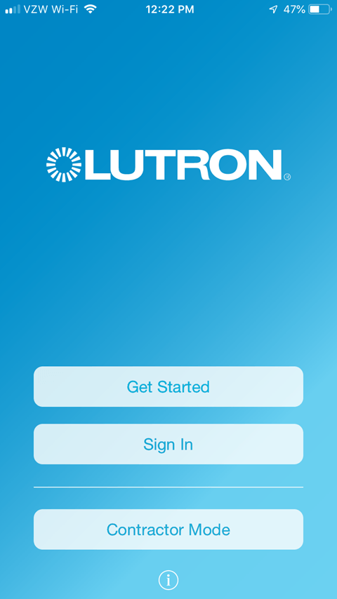 Lutron Caseta App Install on iPhone - Getting Started