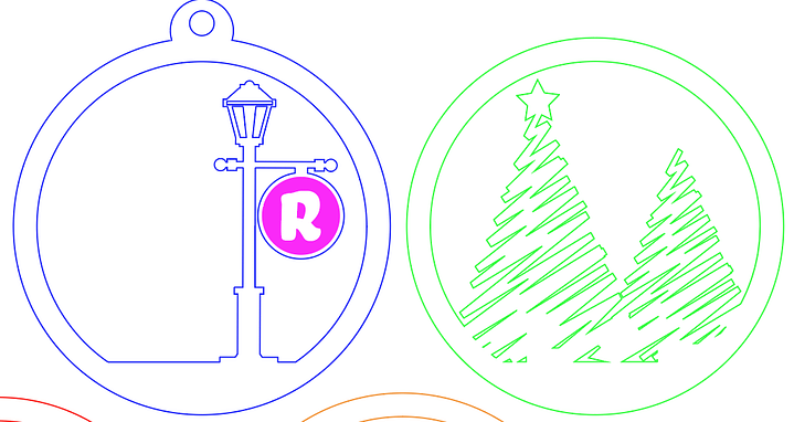 Adobe Illustrator Christmas Ornament Design for the Laser